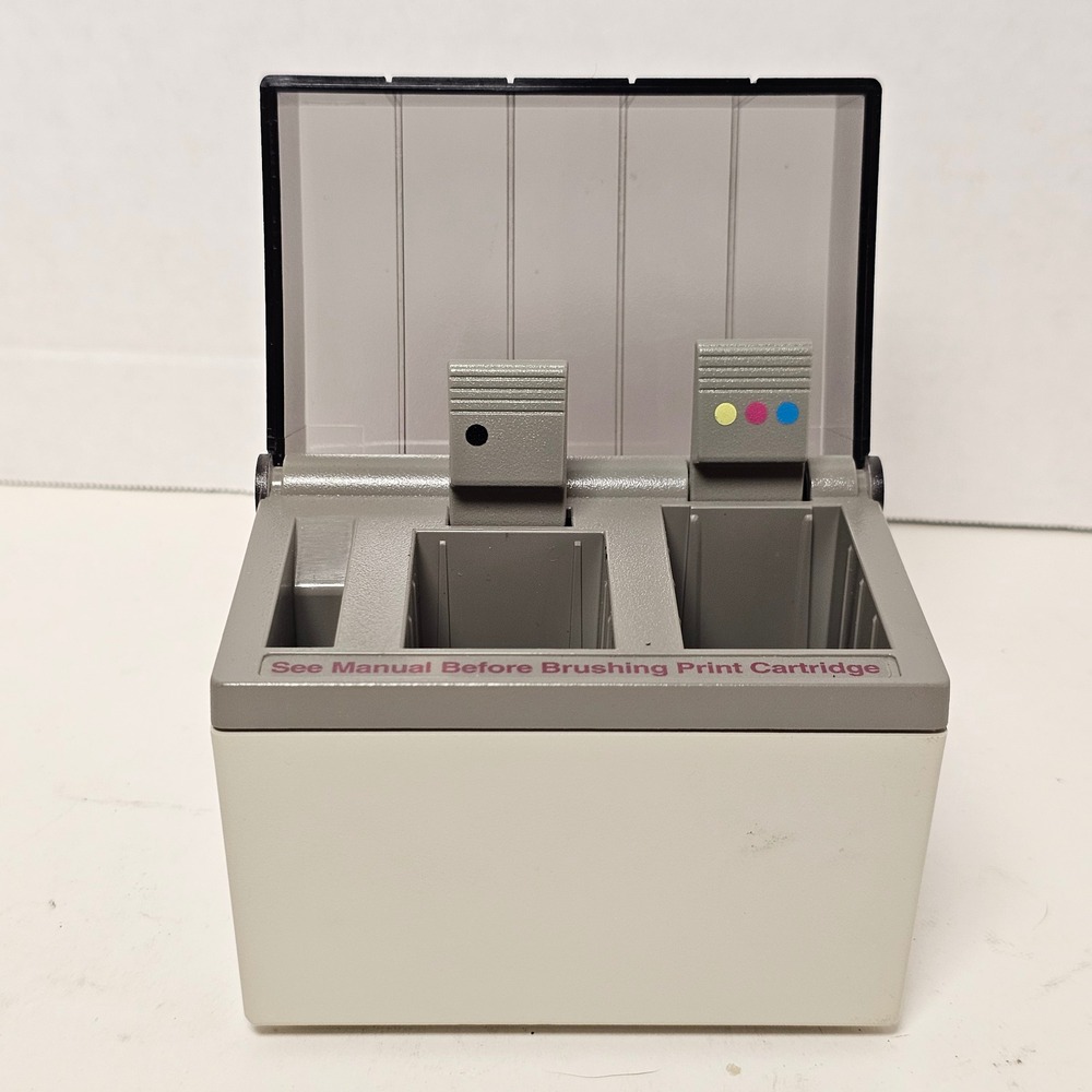 HP DeskJet 500C Print Cartridge Storage Case C2114-60006 Vintage Gray Beige